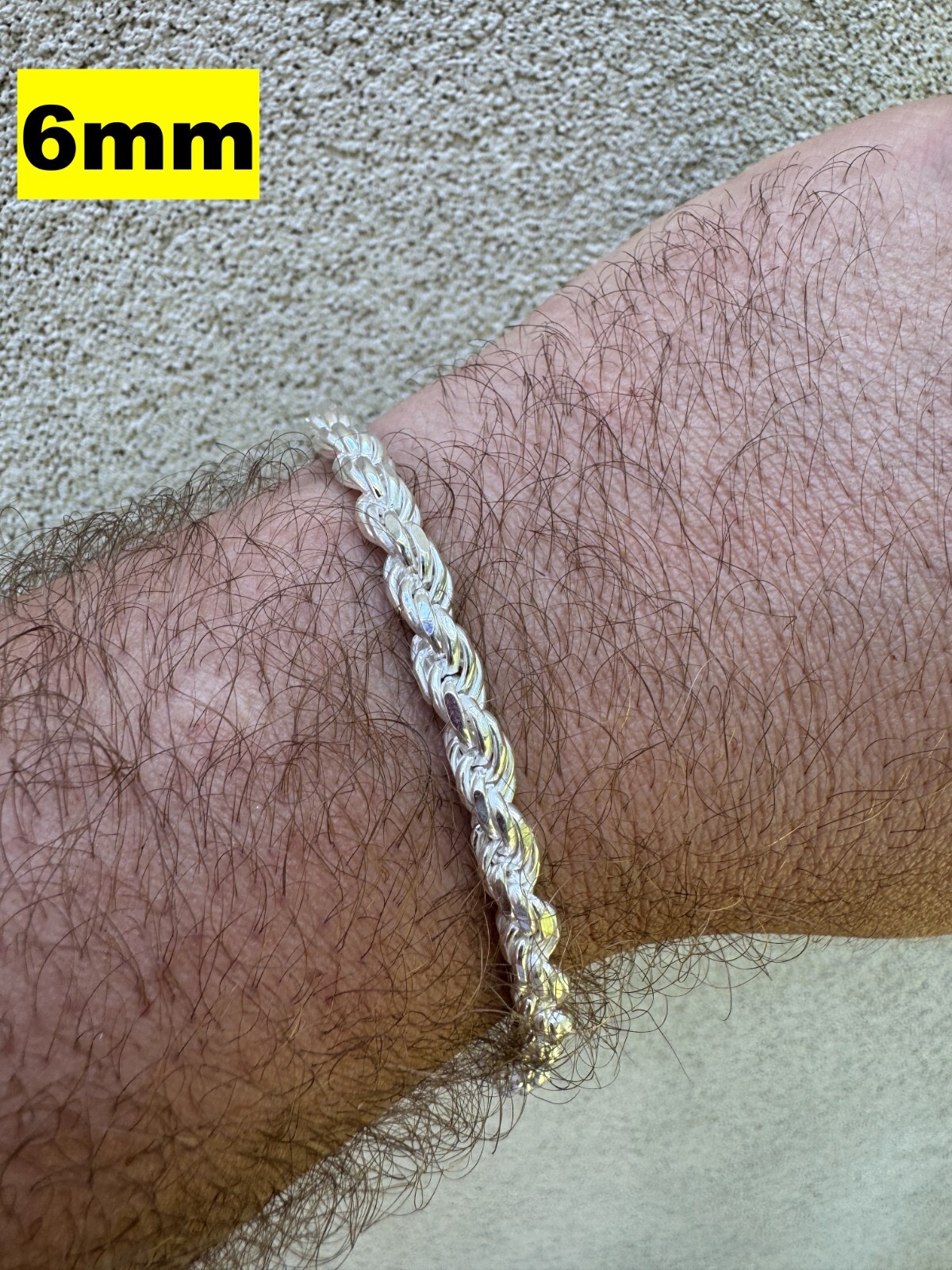 Real Solid 925 Sterling Silver Rope Bracelet 2mm-6mm Men’s Women’s 6-9″
