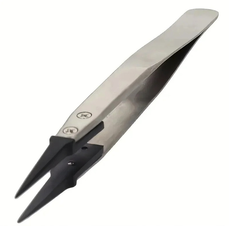 1pc ESD Safe Precision Tweezers Anti Static Electronics Repair Tool – NEW