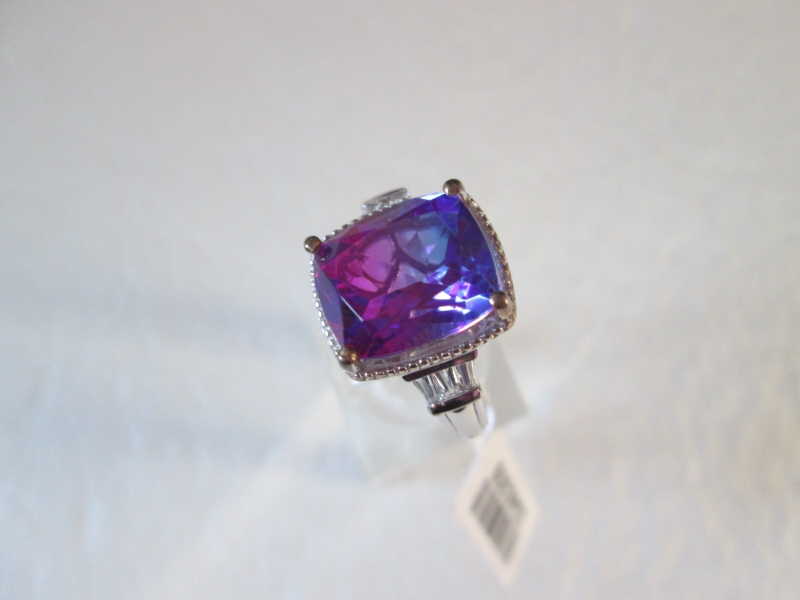 Midnight Fuchsia Platinum over Sterling Silver Ring (Size 10) 6.40 ctw