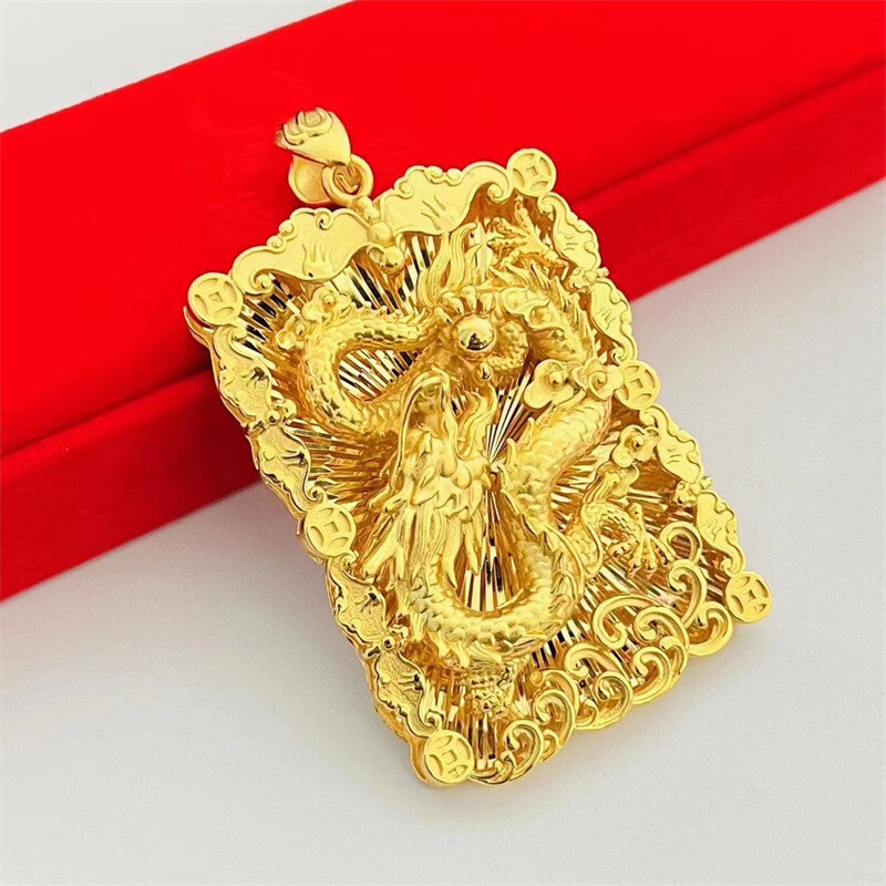 72g men Dragon Ball 22K 23K 24K THAI BAHT YELLOW GP GOLD Big Pendant