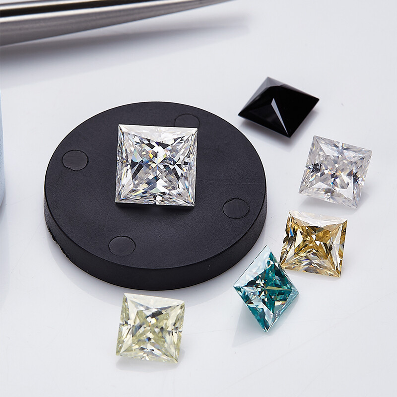 Excellent Loose Gemstone Princess Brilliant Cut Moissanite Stone VVS For Jewelry