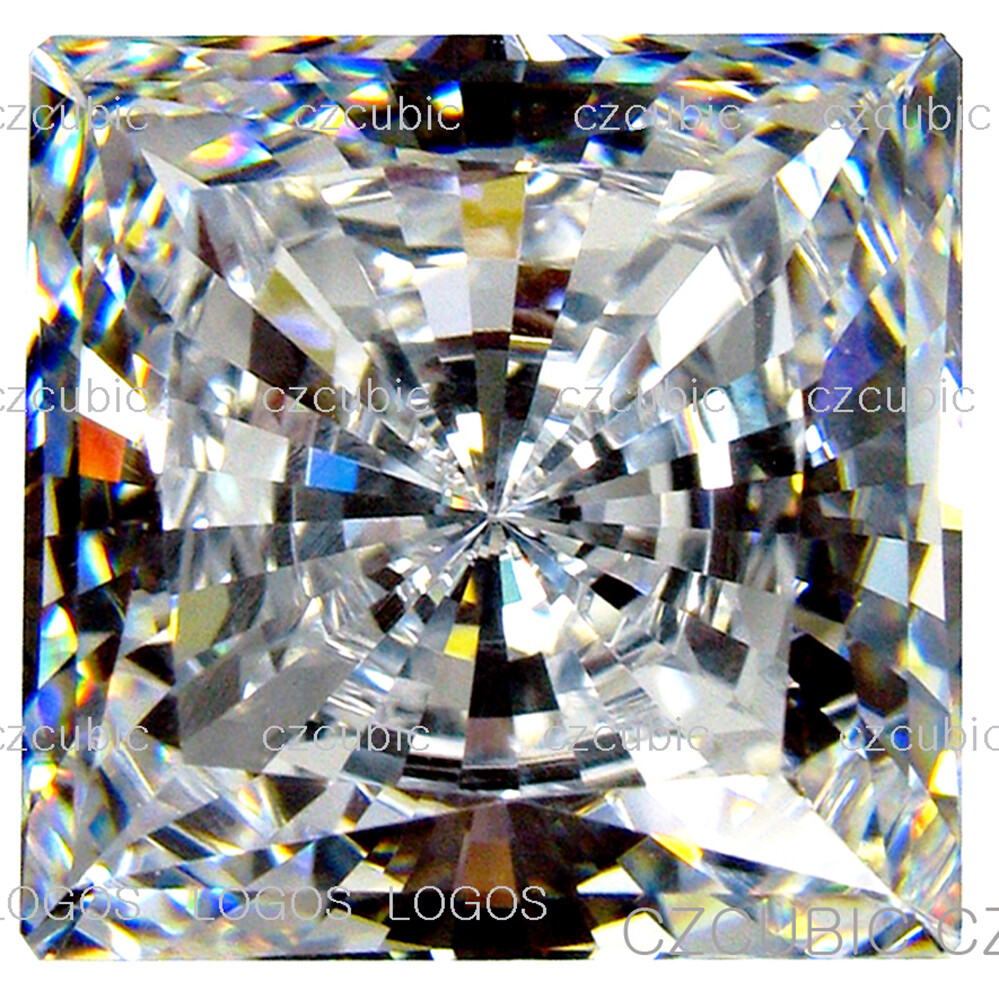 CUBIC ZIRCONIA-CZ SUPER TOP QUALITY LOOSE STONE SQUARE(SQ/P) SHAPE CZ U.S SHIP-7