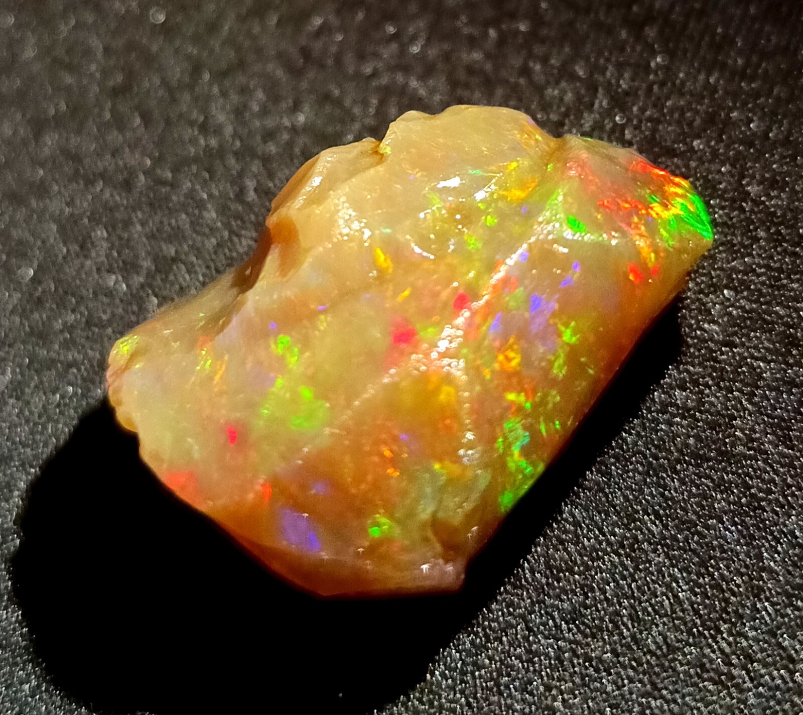 35.70 Ct Natural Ethiopian A+BLACK Opal Welo Rough Multi-Fire Certified GEMSTONE