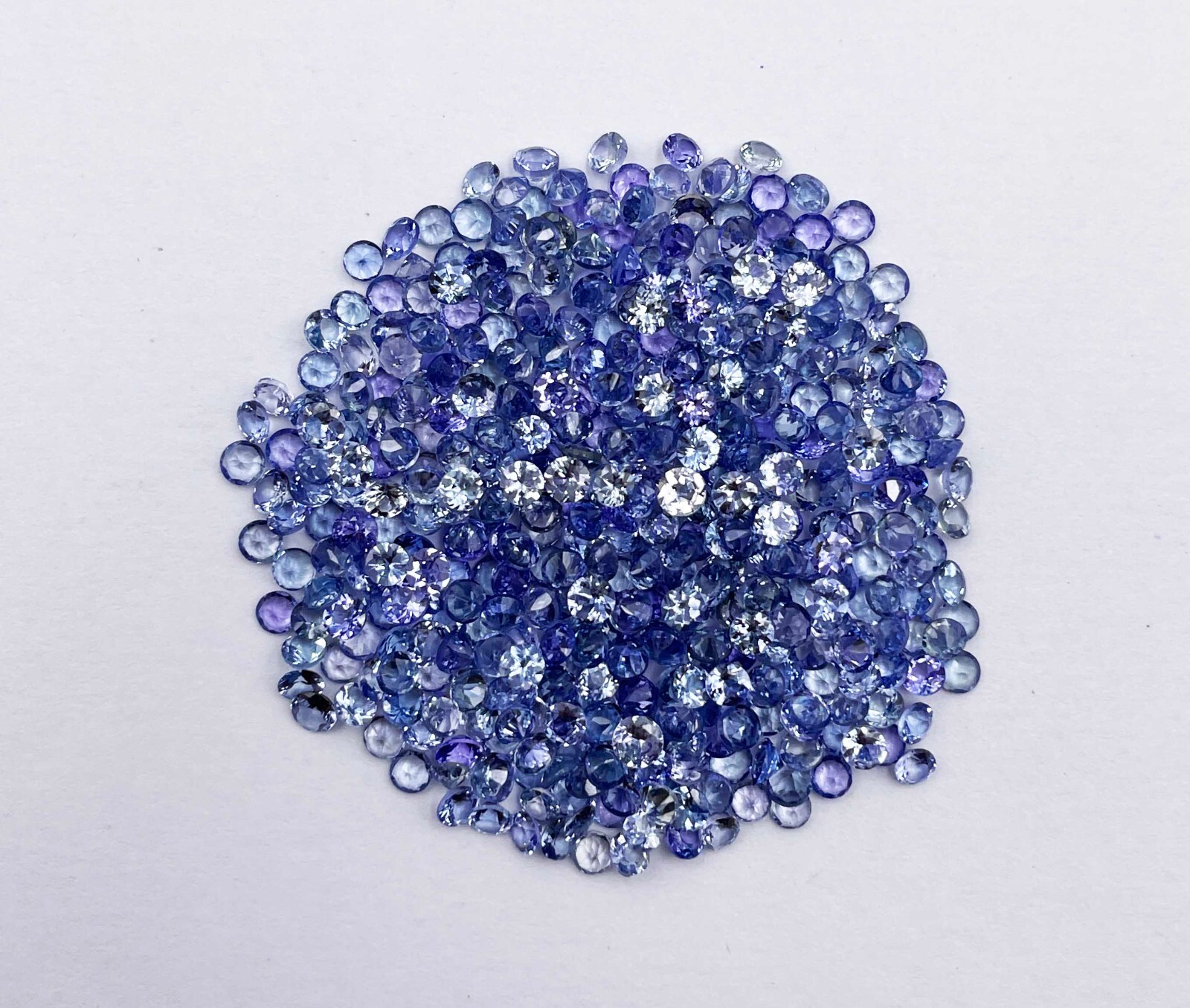 Natural Tanzanite Round Cut Loose Gemstone Lot 50 Pcs 2.50 MM 3.50 CT