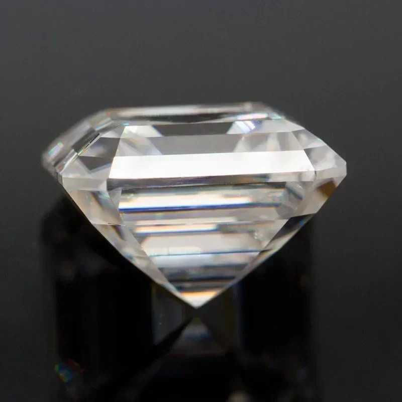 US Loose Moissanite Real Gem Stone GRA Certificate 0.1-10ct VVS1 D Asscher Cut