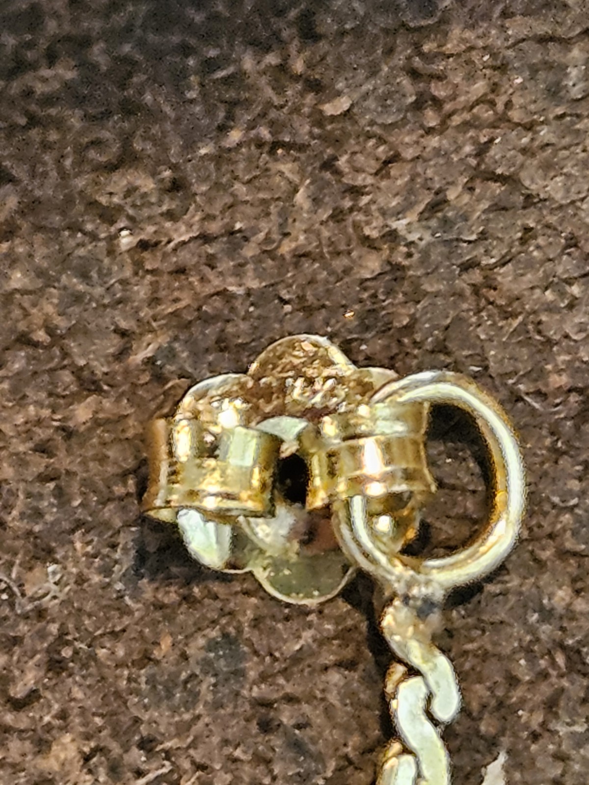Vintage 1/20 14K Gold Filled S-Link Serpentine Chain Dangle Loop Earrings 2.5″