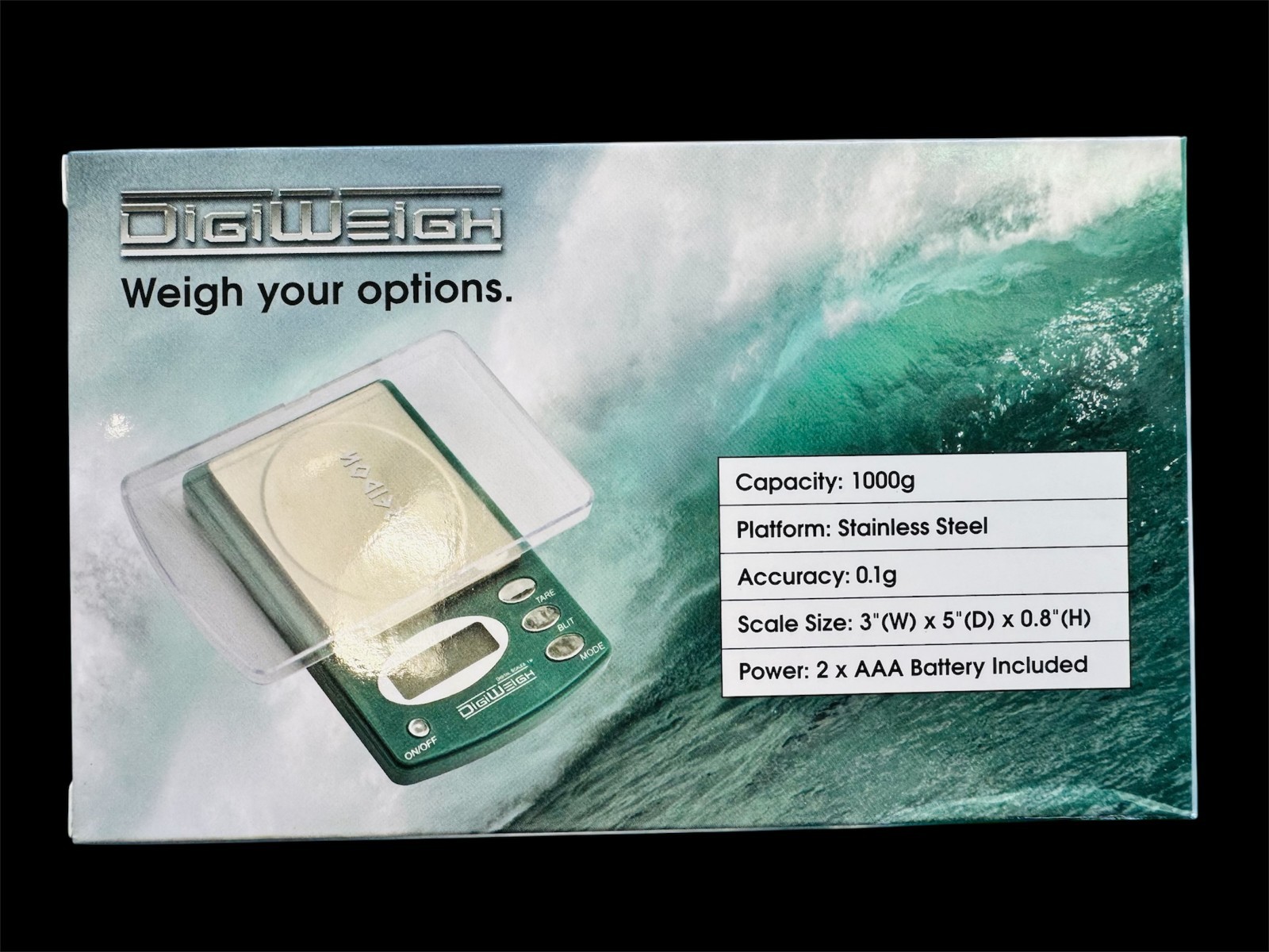 DigiWeigh 1000G Digital SCALE FOR JEWELRY, WATCHES AND KITCHEN USE, NEW IN BOX
