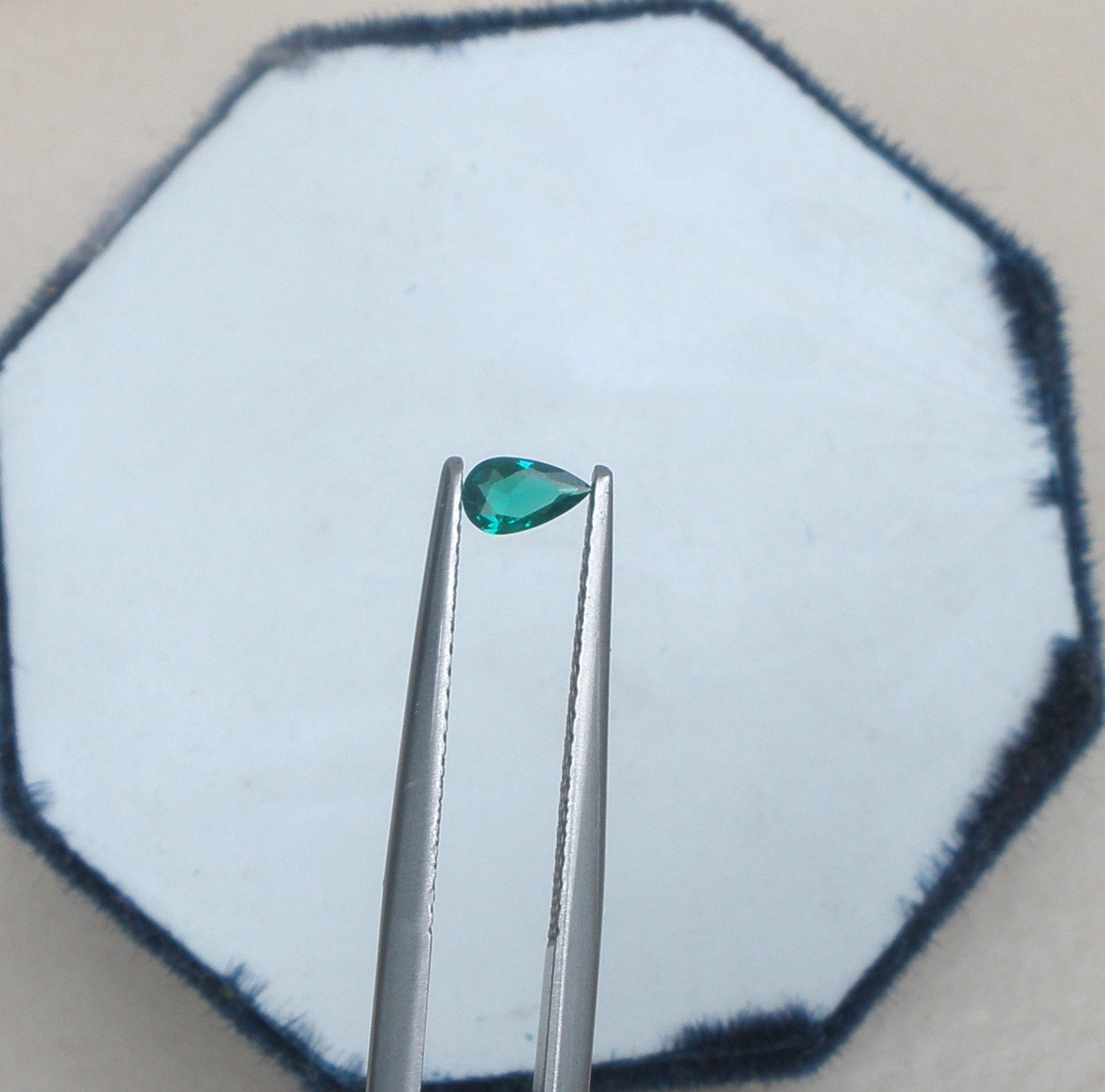 5 x 3.5mm Colombian emerald pear loose faceted natural gem