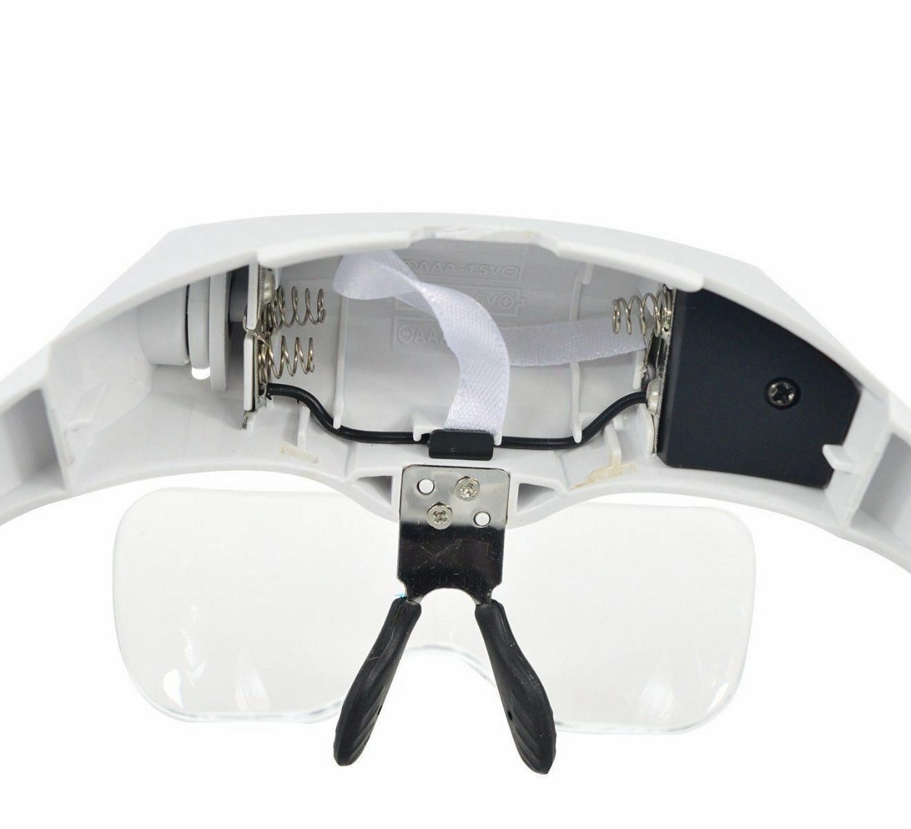 Magnifying Glass Lens LED Light Lamp Visor Head Loupe Jeweler Headband Magnifier