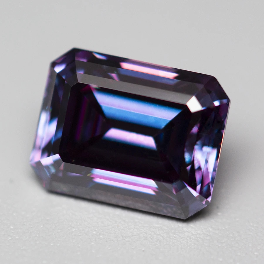 Royal Purple Multi-Shape Sparkling Moissanite Loose 0.5-3ct GRA Factory Directly