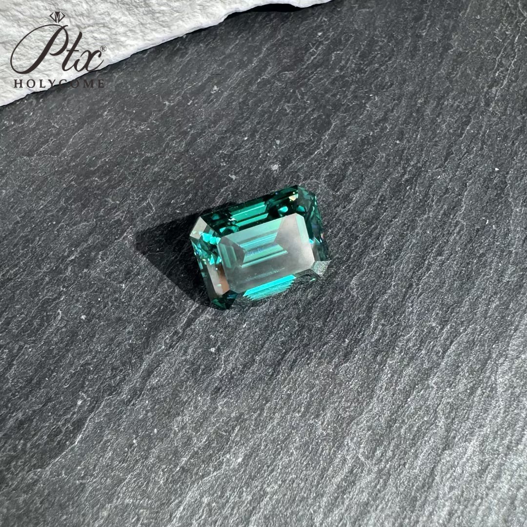Brilliant Emerald Cut 0.2-10ct D Moissanite Loose Multiple Color VVS1 Gemstones