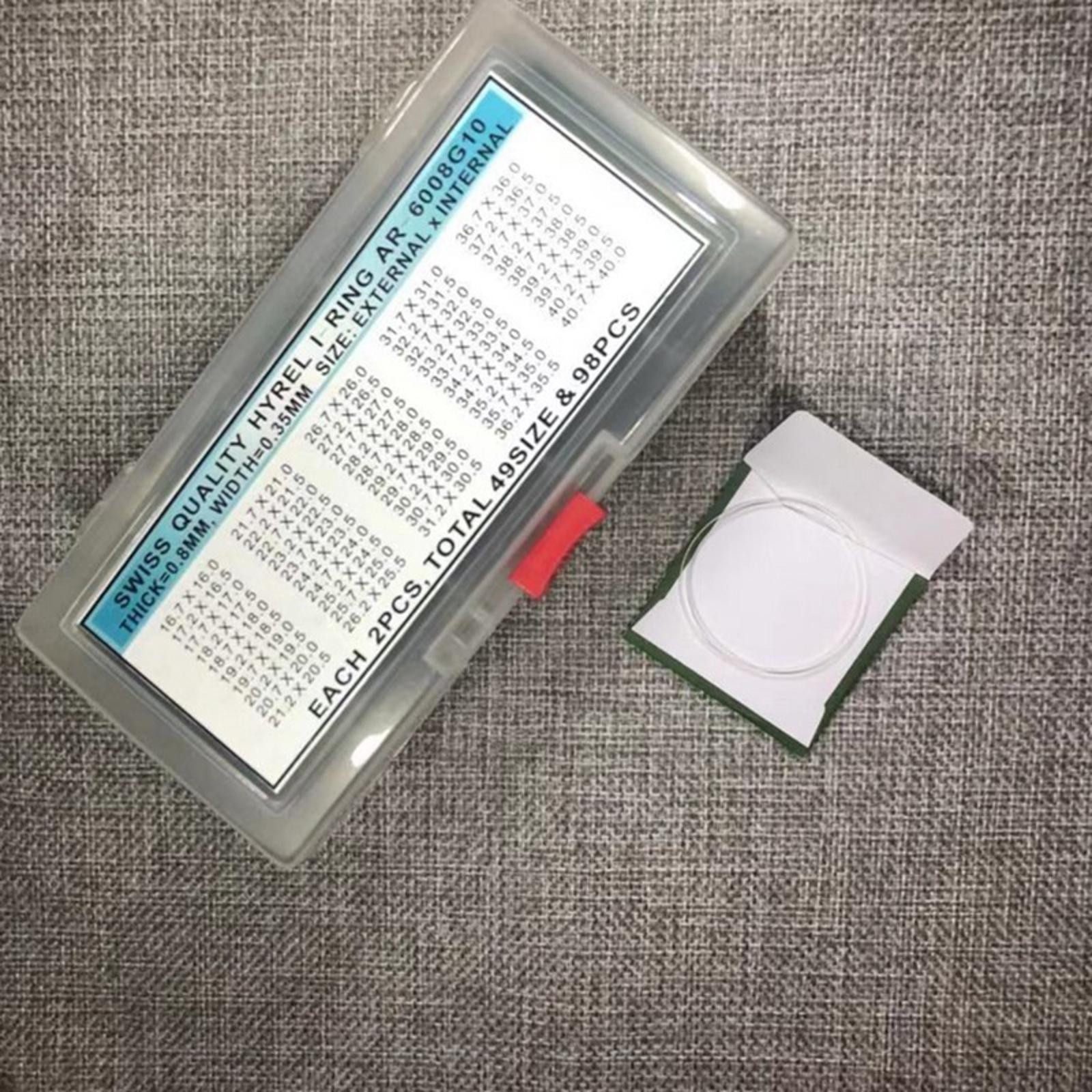 0.8mm Watch Plastic Waterproof O-ring Gasket Assortment for 1.0mm Crystal Glass