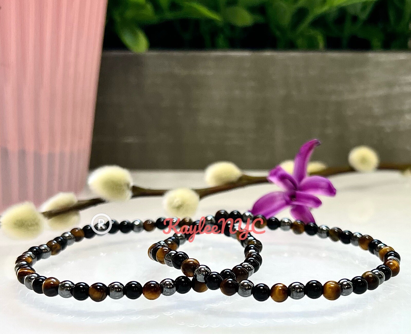Wholesale Lot 6 Pcs Natural Protection 4mm 7.5” Crystal Stretch Bracelet
