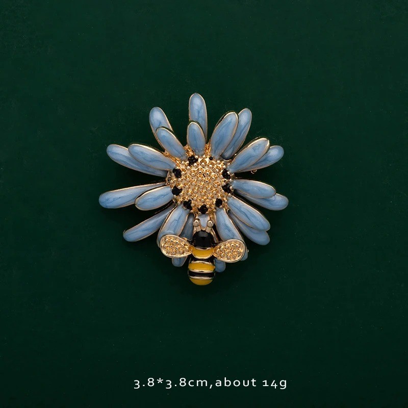 Vintage Brooch Enamel Pin Pearls Vintage Flower Brooch Plant Animal Insect Fruit