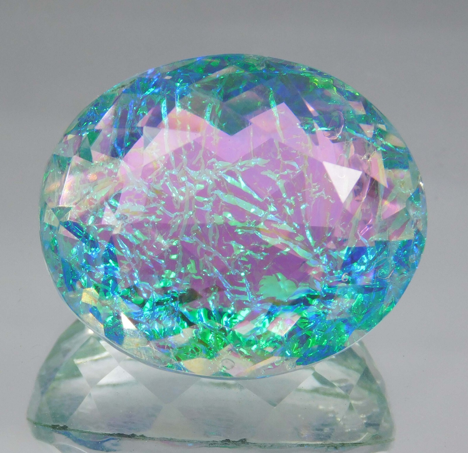 54.50 Ct Natural Monarch Fire Opal Doublet Oval Cut CERTIFIED Loose Gemstone