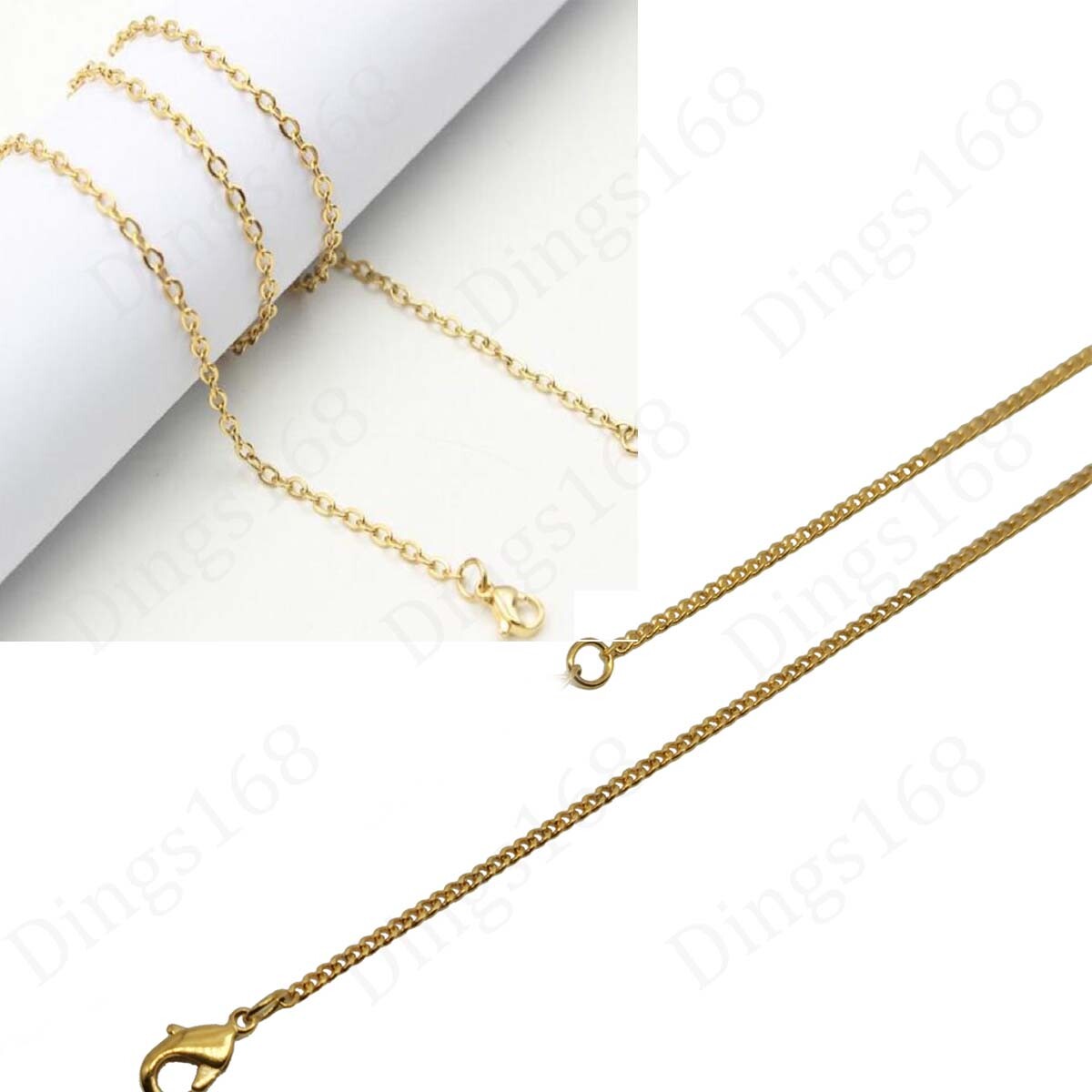 18K Gold Filled Tarnish-Resist/Nickel-Free 20inch 2mm Cable Chain Necklace Q146G