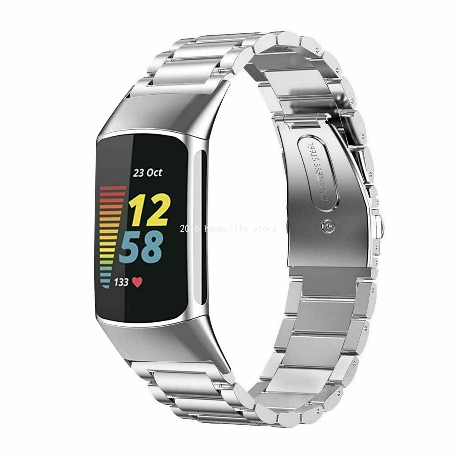 For Fitbit Charge 5 6 Metal Stainless Steel Watch Band Strap Bracelet Wristband