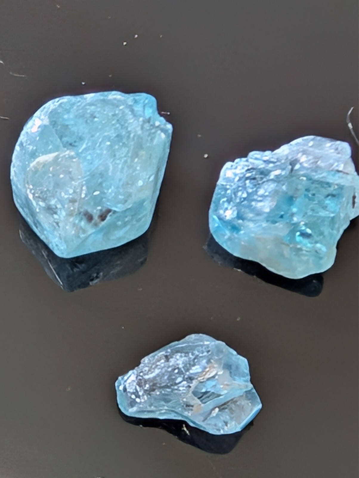 USA seller 40.65 cts Included Blue Zircon facet rough gemstone specimen