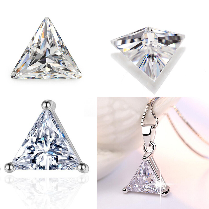 White D Color Triangle Cut VVS1 Moissanite Loose Stones Diamond With Certificate