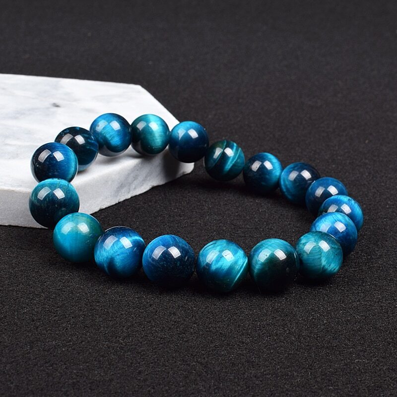 Natural Handmade Multicolor Tiger Eye Beads Stretch Bracelet Gemstone 7.5″