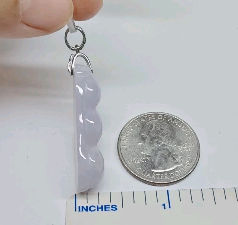 Certificate Jade Gourd Pendant Icy Purple Natural Jadeite Translucent紫色冰透玉葫芦翡翠A货