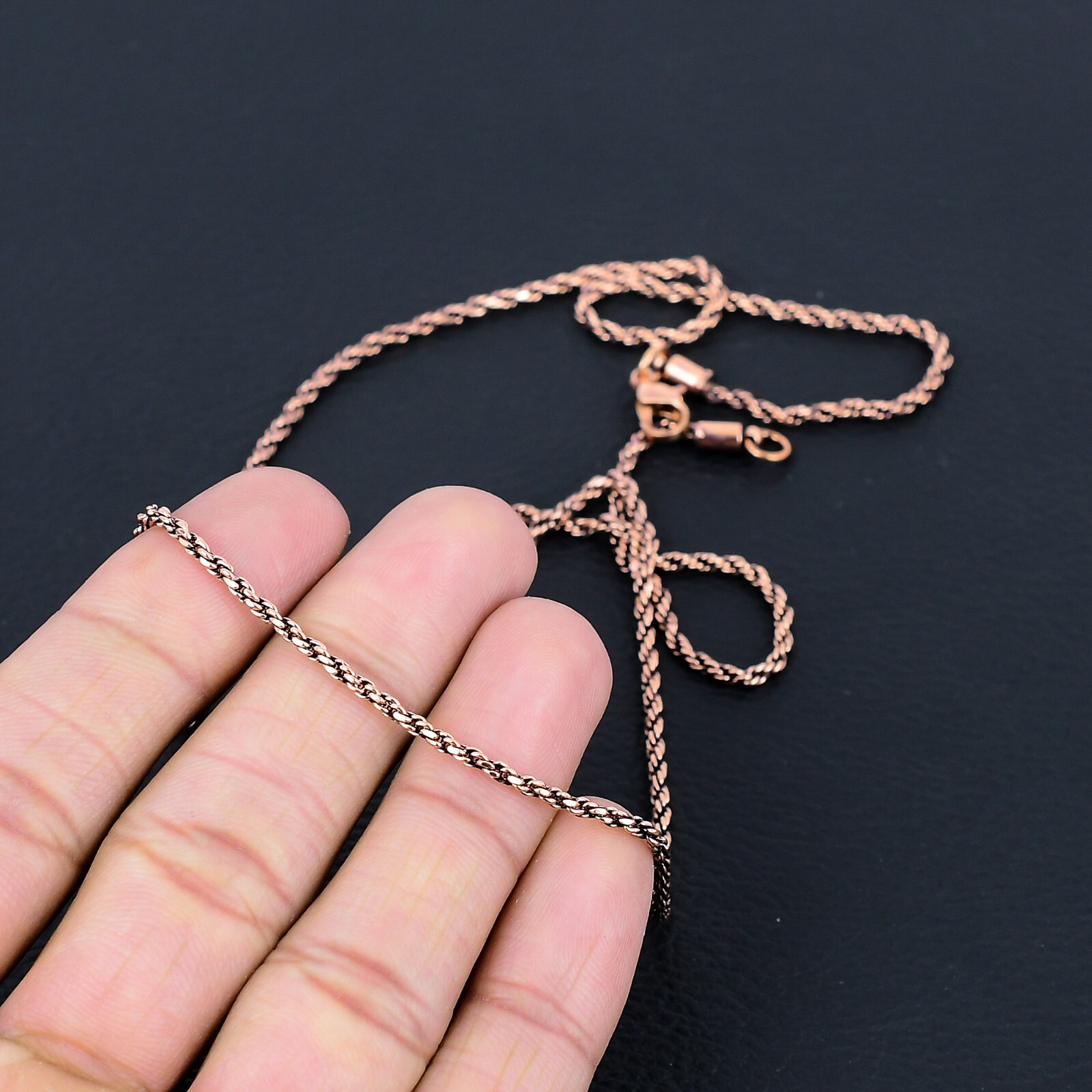 Pure Copper Rope Chain Handmad jewelry 100% Oxidized Copper Chain Necklace RJ-03