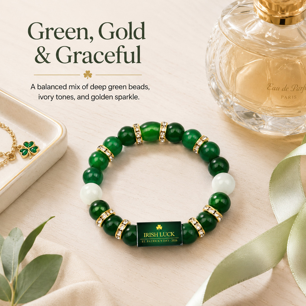 Irish Luck Bracelet – Money Attract Wealth,Abundance and Perfect Good Luck Gift