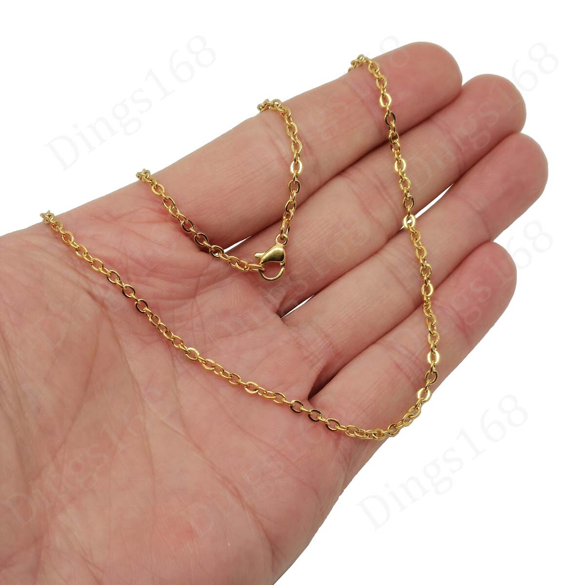 18K Gold Filled Tarnish-Resist/Nickel-Free 22″ 2.4 mm Cable Chain Necklace C146G