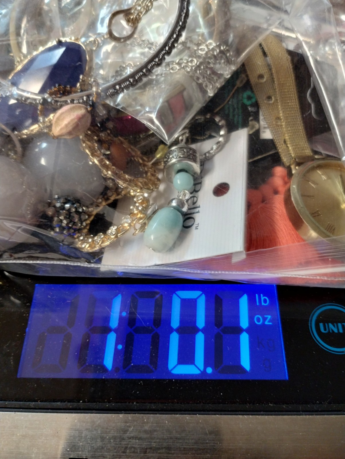 1 Lb Mixed Bulk Lot Jewelry w Earrings Rings Necklaces Bracelets & Free Shipping