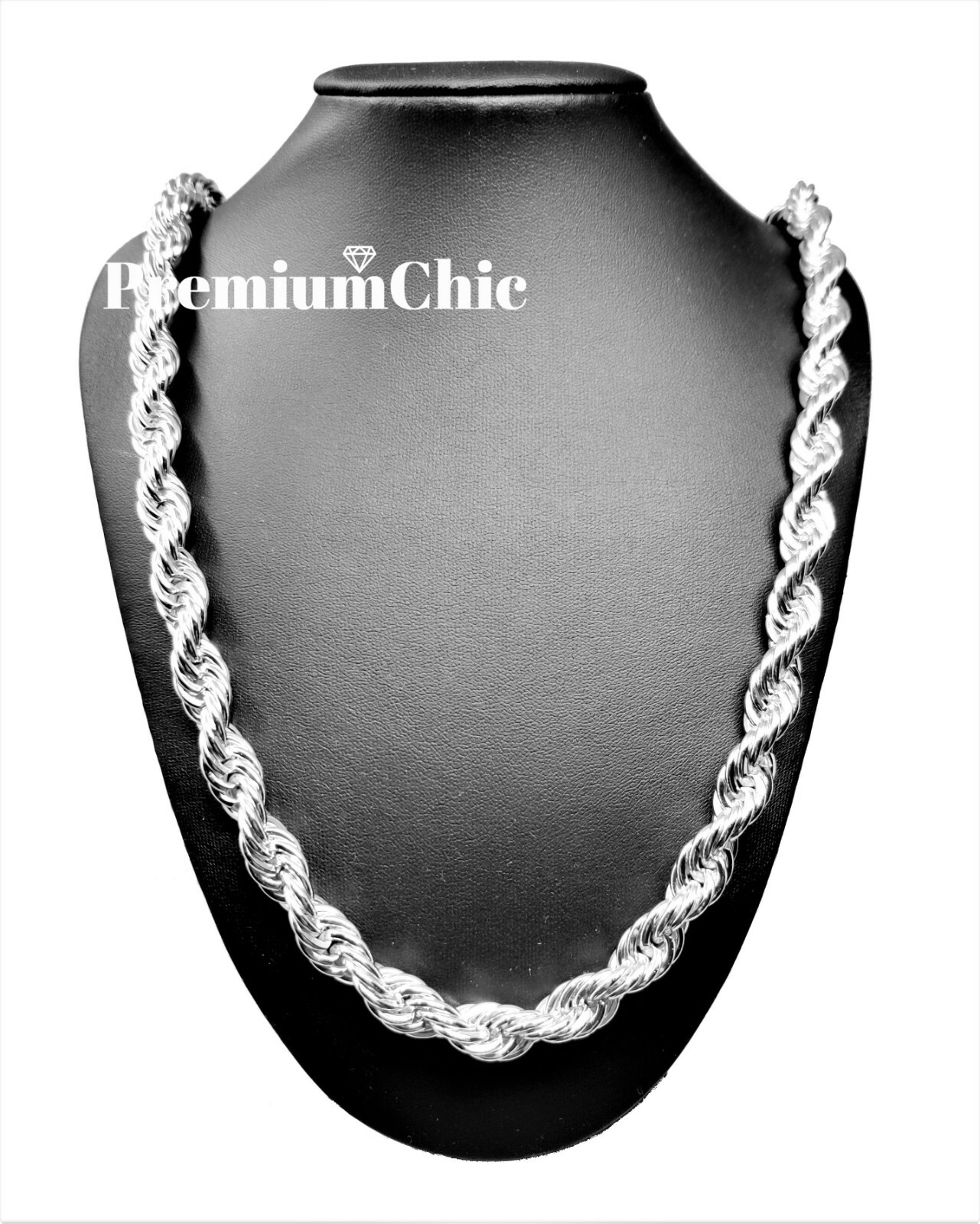 Rope Chain Necklace 3mm to 10mm 16″ to 30″ Gold Plated Mens Hip Hop Jewelry