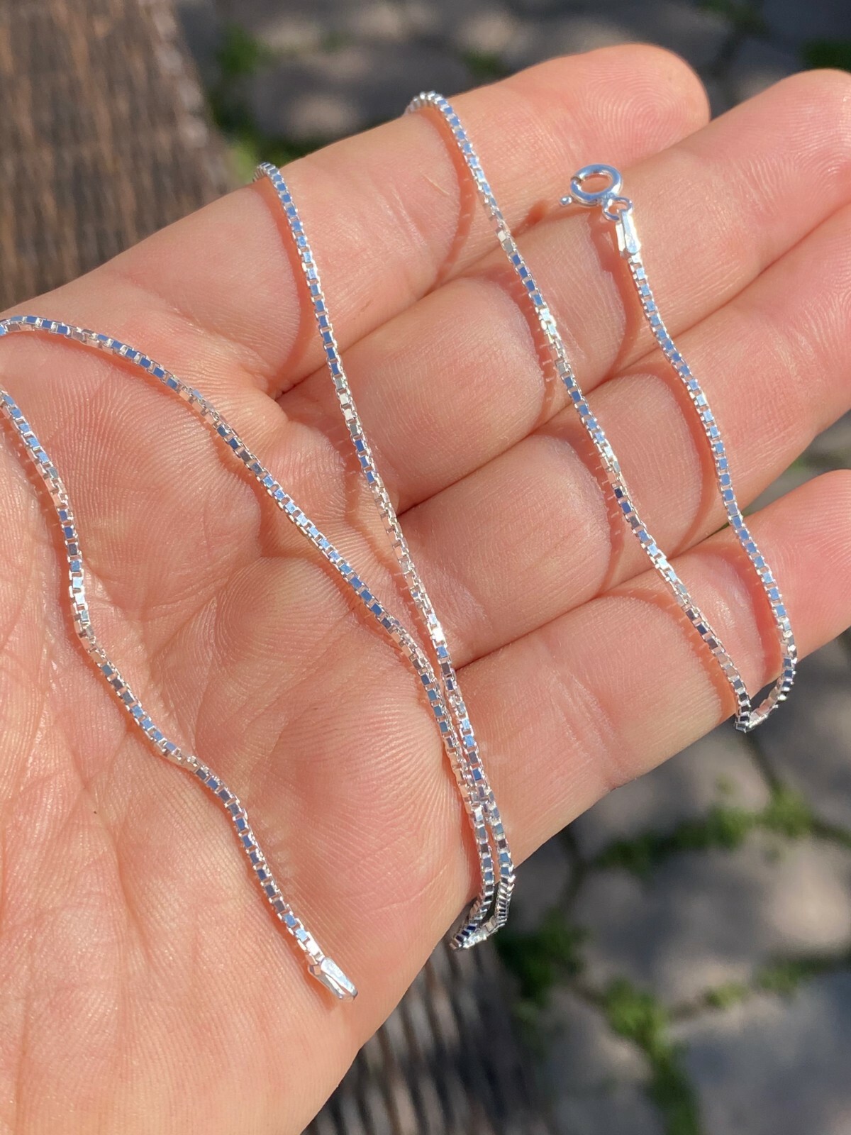 Real Solid 925 Sterling Silver Box Chain 1-4mm Necklace Men Ladies 16-30″ ITALY