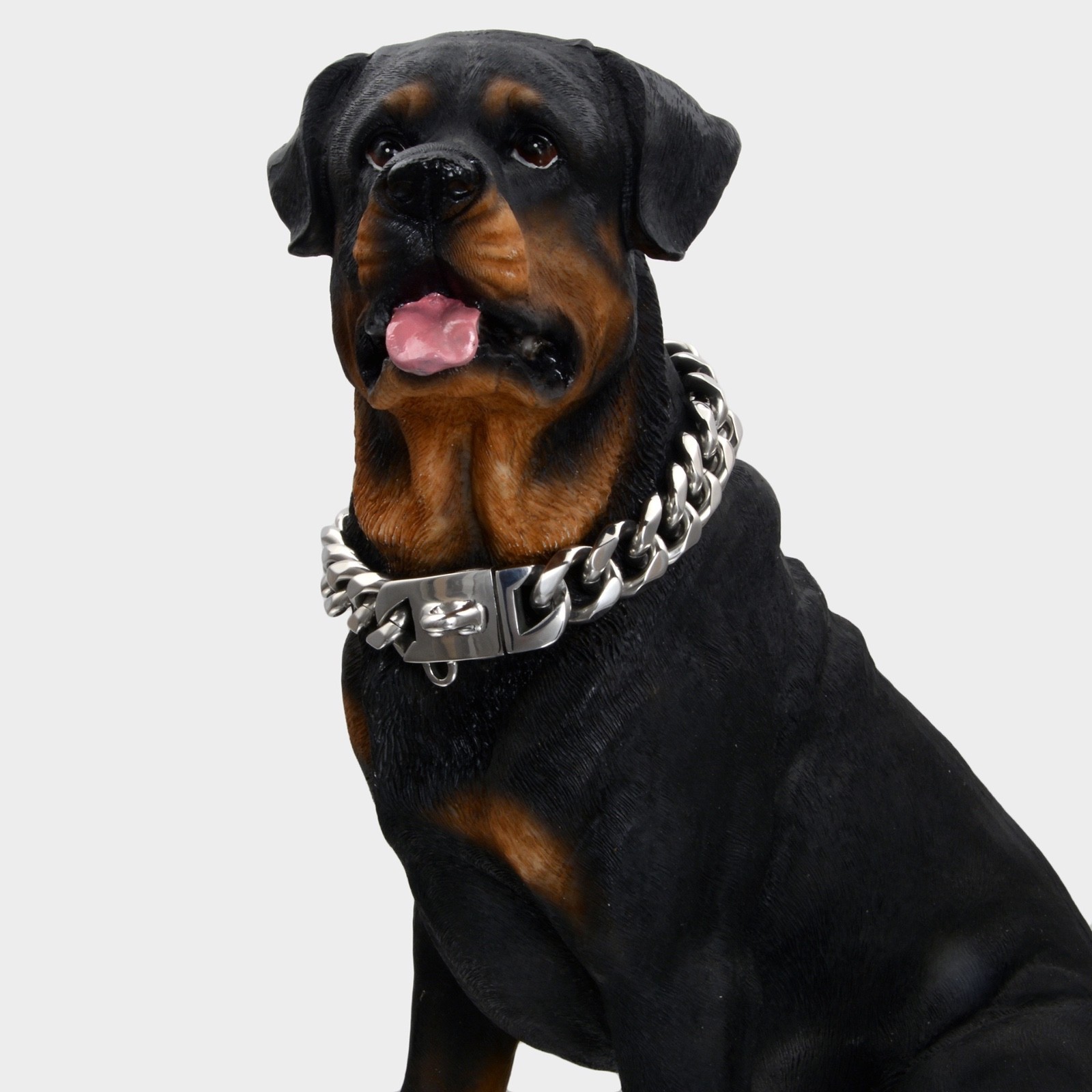 Upgraded Gold Stainless Steel Cuban Link Dog Chain Collar Necklace Luxury 10-26″