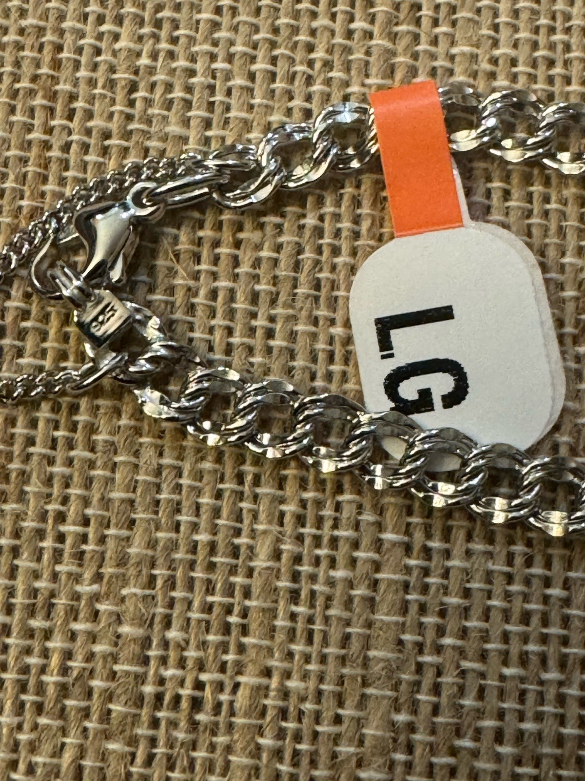 JAMES AVERY Sterling Silver Light Double Curb Charm Bracelet NEW LARGE 8 inches