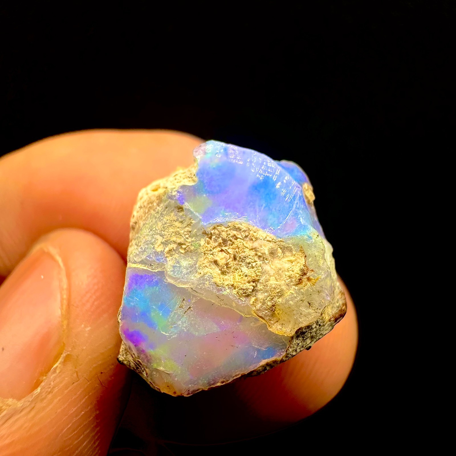 13 CTS Natural Ethiopian Opal Rough, Crystal Raw Welo Fire Opal Rough Gemstone