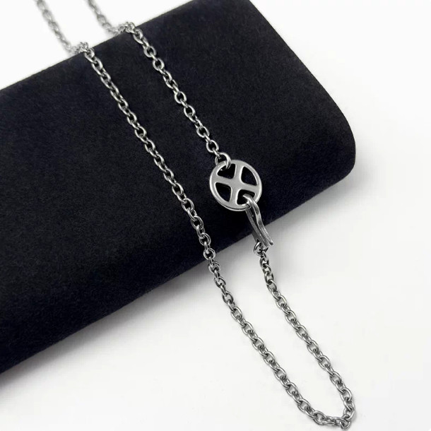 Pure Titanium Necklace O-Chain 3mm Wide Anti Allergic Ultra Light Retro Chain
