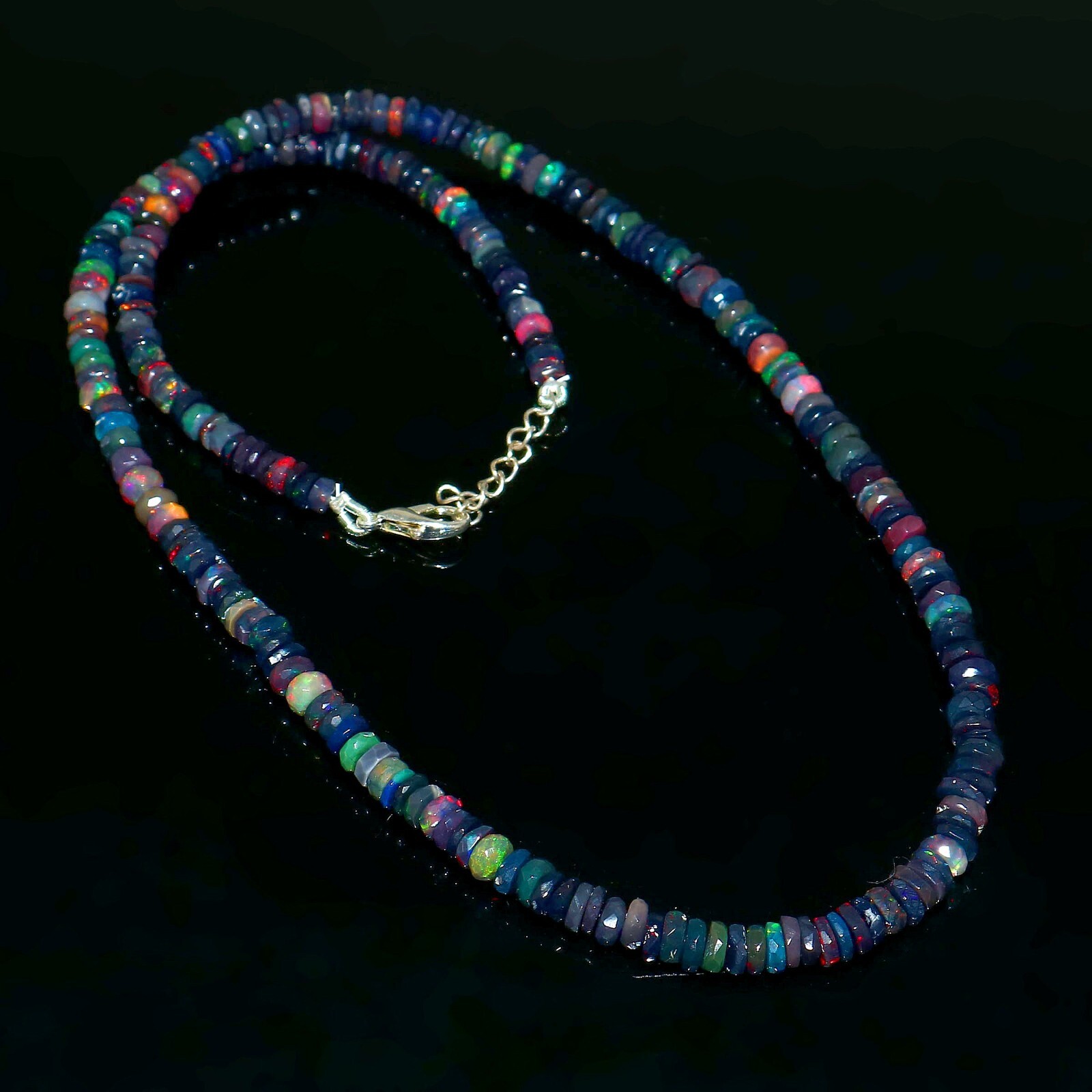 Rondelle beads top quality opal beads opal raugh necklace gift for her 1016