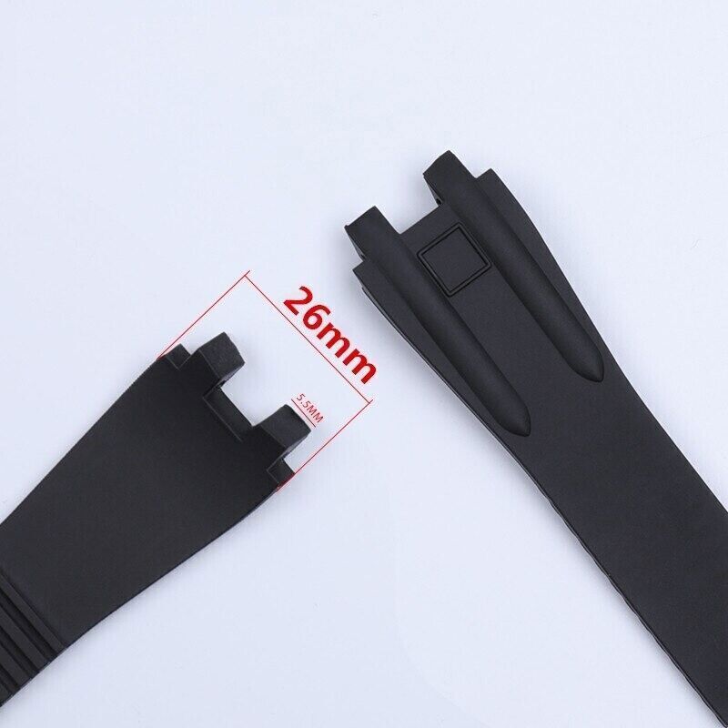 26mm For Ulysse Nardin El Toro Executive Silicone Rubber Watch Band Strap