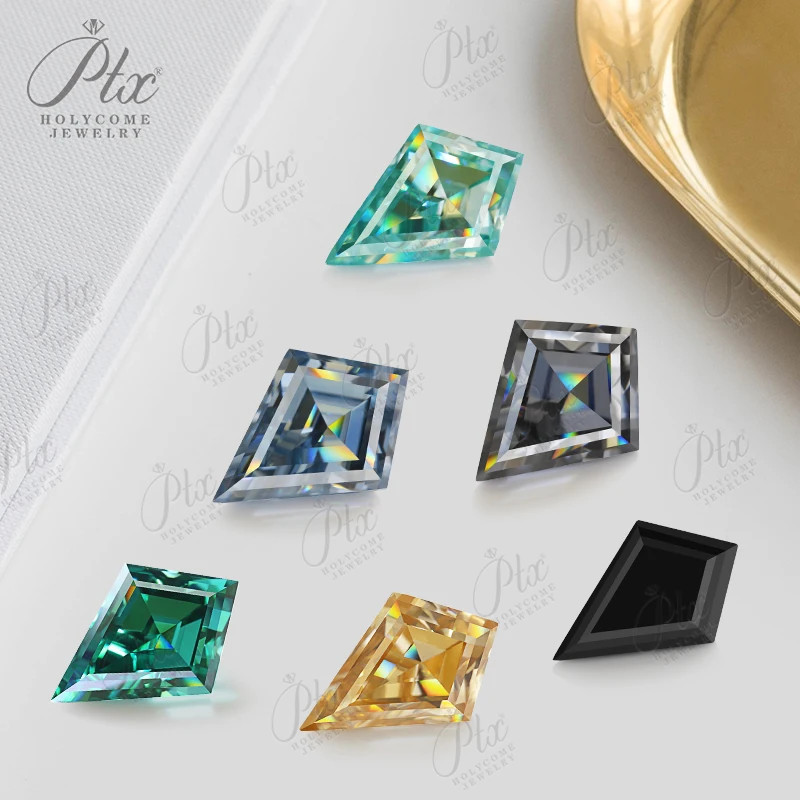 Natural Color Kite Cut Loose Moissanite Stone VVS1 1-9ct Gemstones for Jewelry