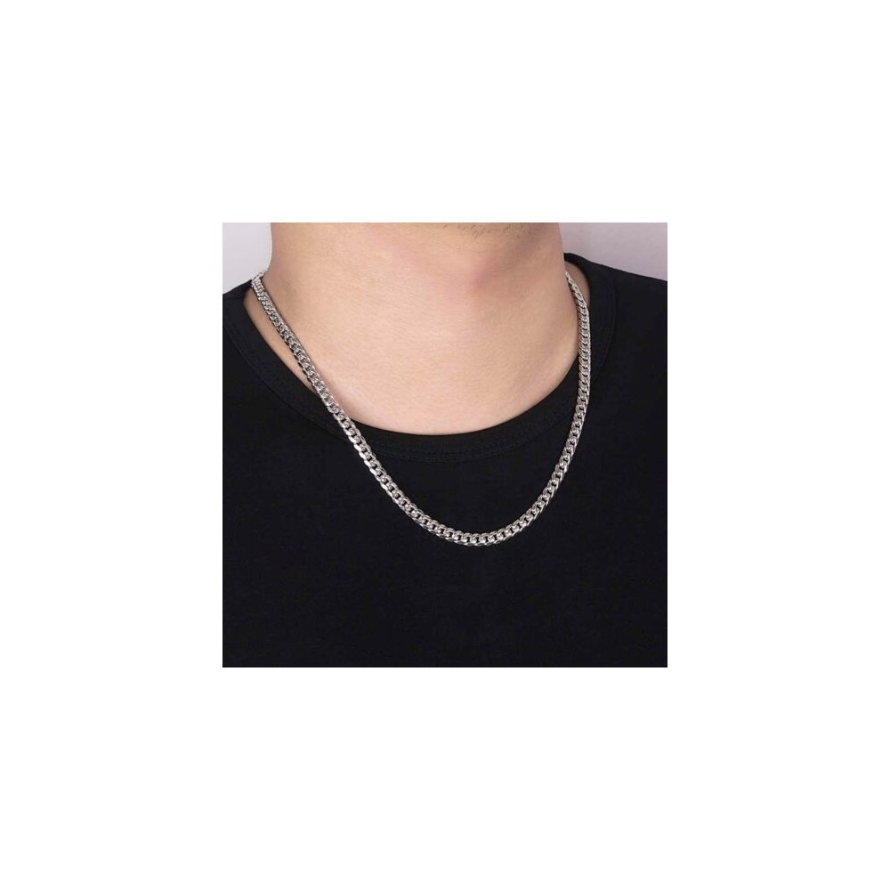Verona Jewelers 925 Sterling Silver 3.5MM, Curb Cuban Link Chain Necklace Unisex