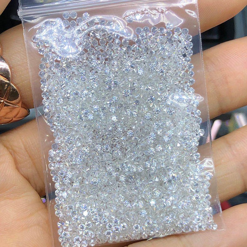 0.8~5.0mm White D Color VVS1 Round Cut Loose Moissanite Gemstone Jewelry Stones