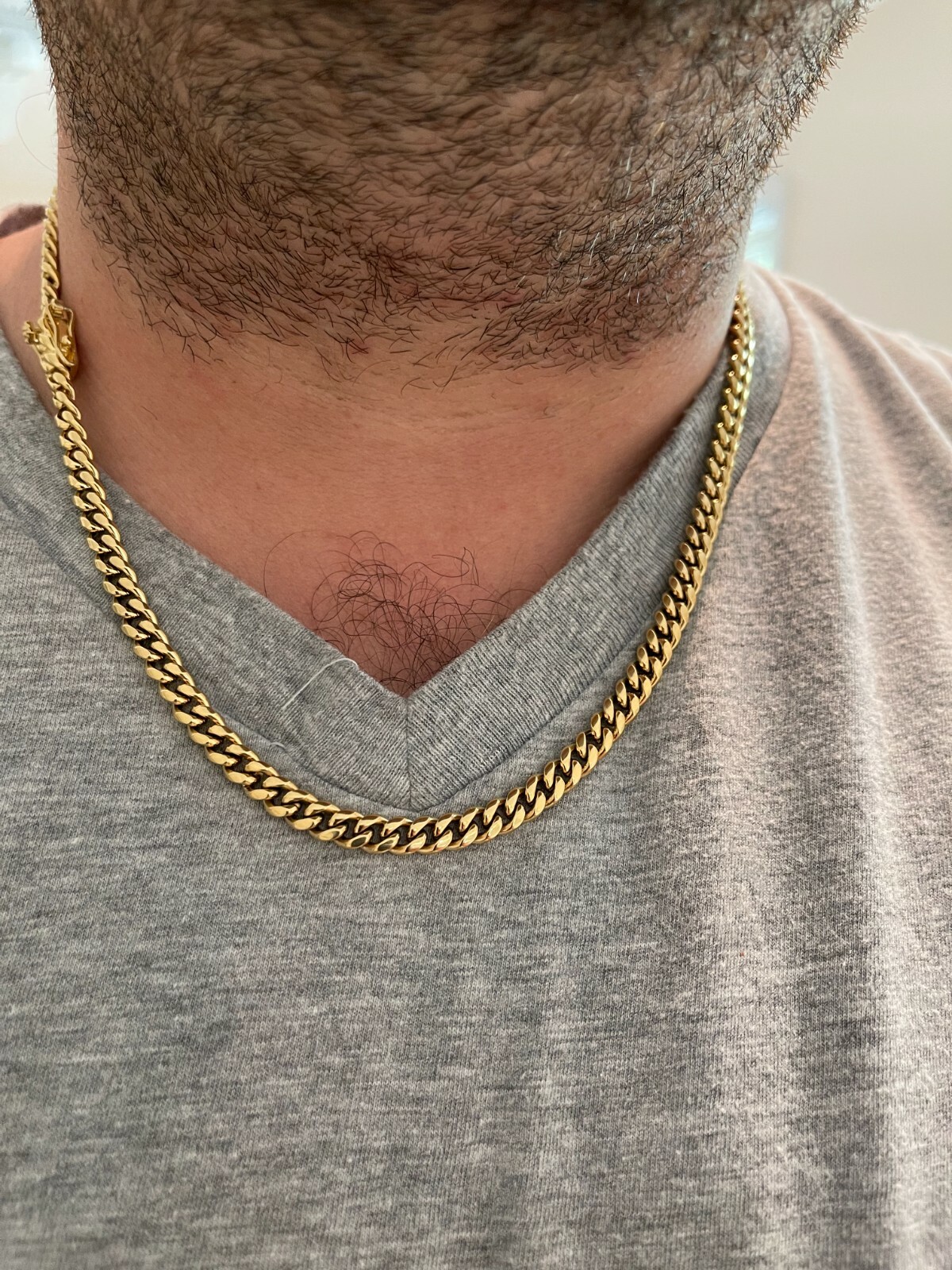 Real Mens Miami Cuban Link Chain Necklace Or Bracelet Gold Plated Stainless 6mm