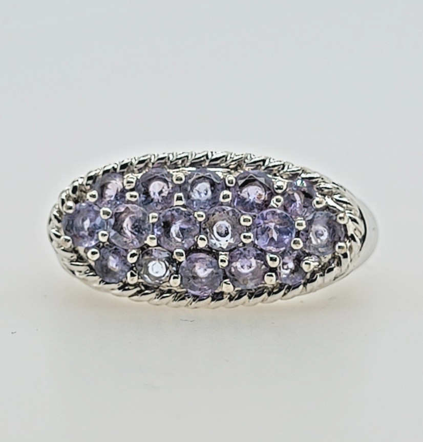 Vintage Purple Sterling Silver Thailand Ring Size 10