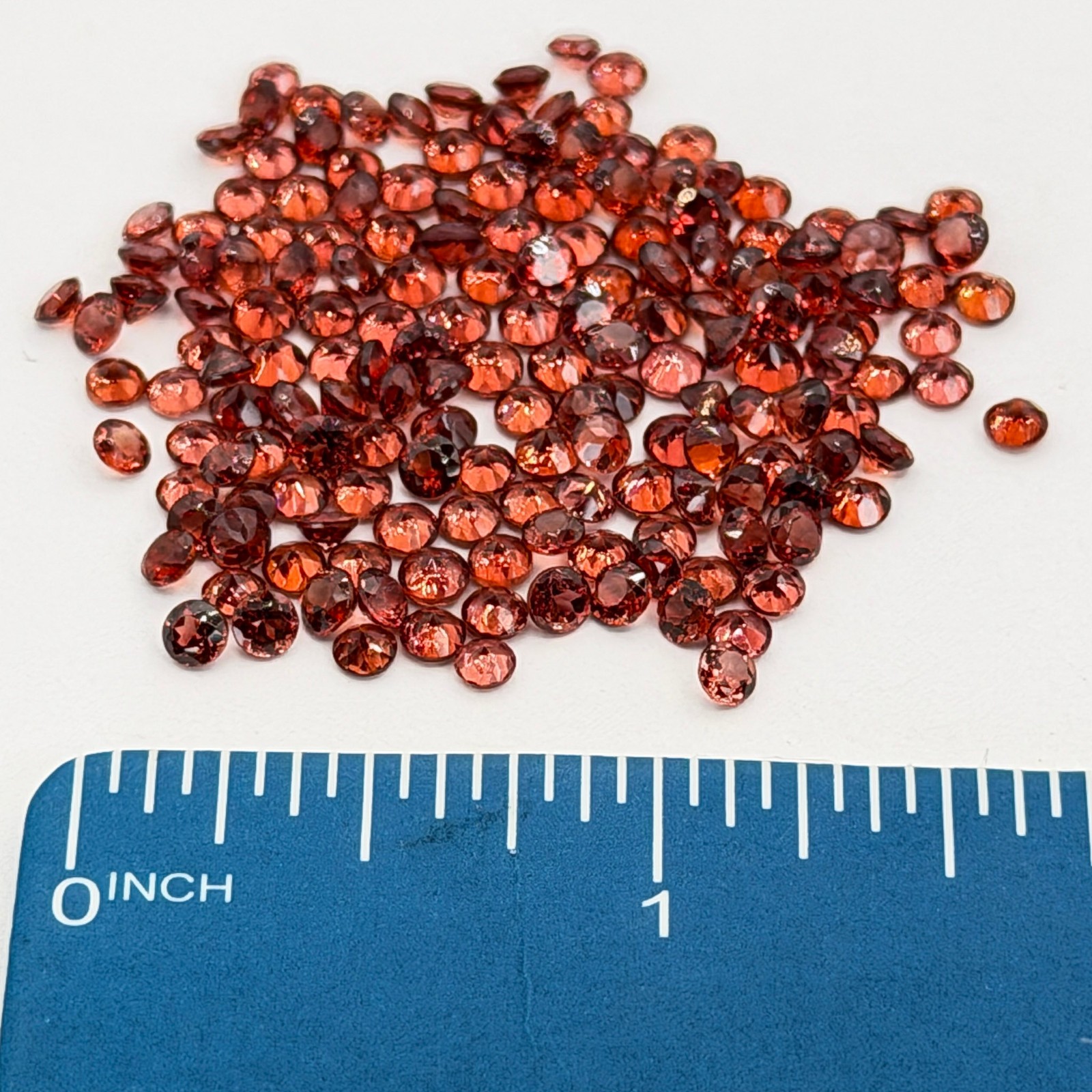 Natural Garnet 3mm Round Faceted Gemstones Calibrated Lot Wholesale USA Seller
