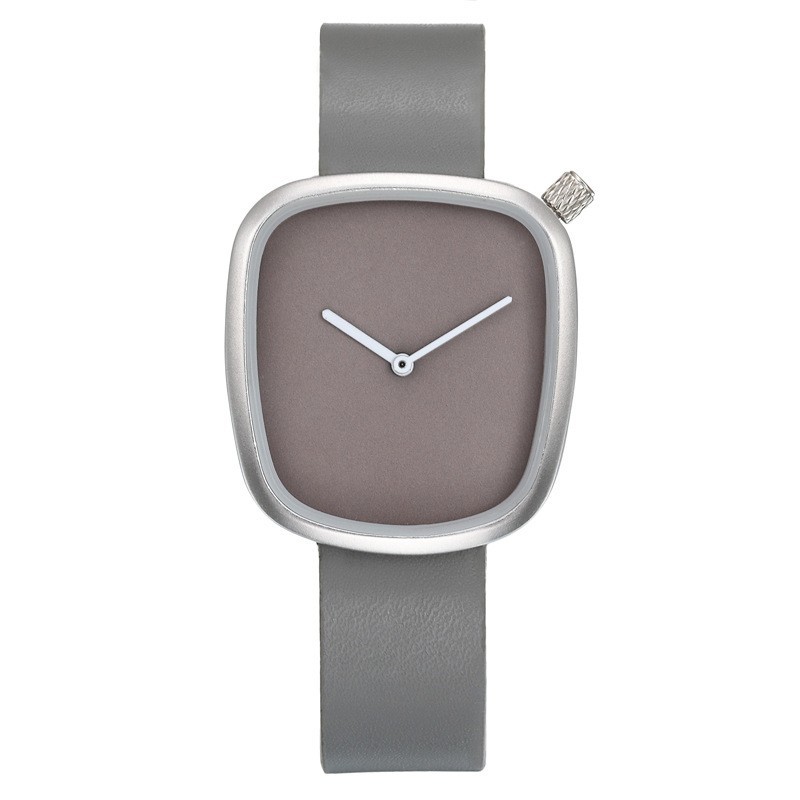 TOMI Minimalist Men’s Watch Ultra-Thin Square Dial Elegant Quartz Leather Strap
