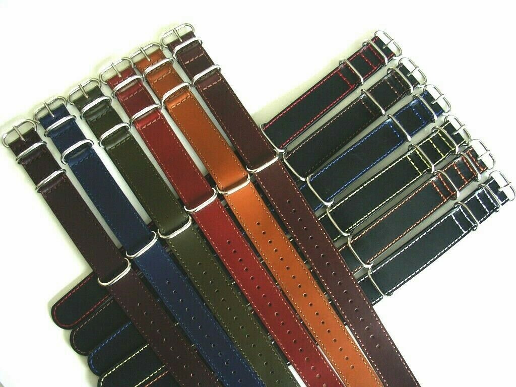 NATO UTC Shell Oil leather watch band G10 Military RAF strap NATO Intl IW SUISSE