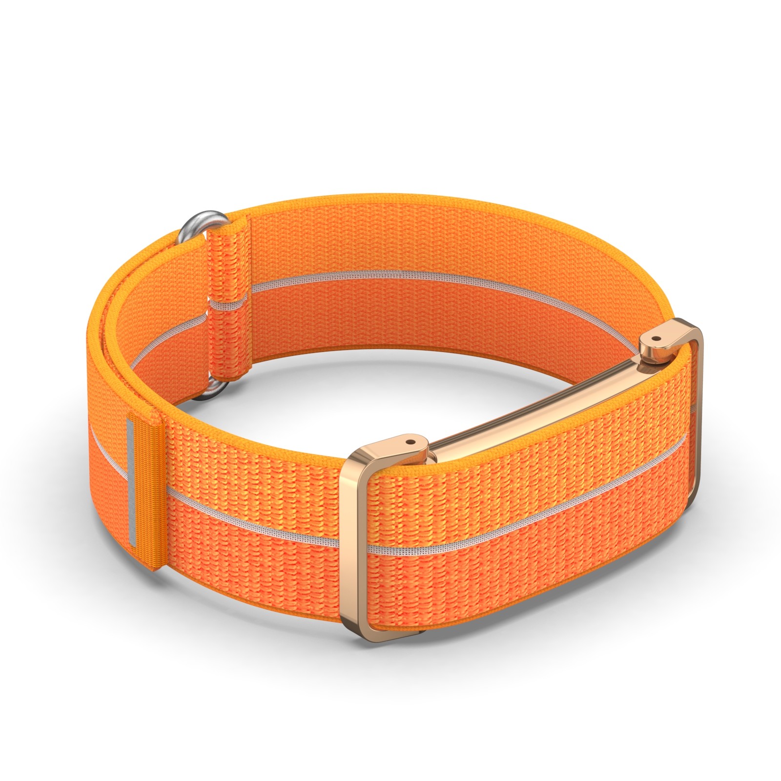 For Google Fitbit Air (2026) Metal Case+Nylon Sports Adjustable Loop Strap Band