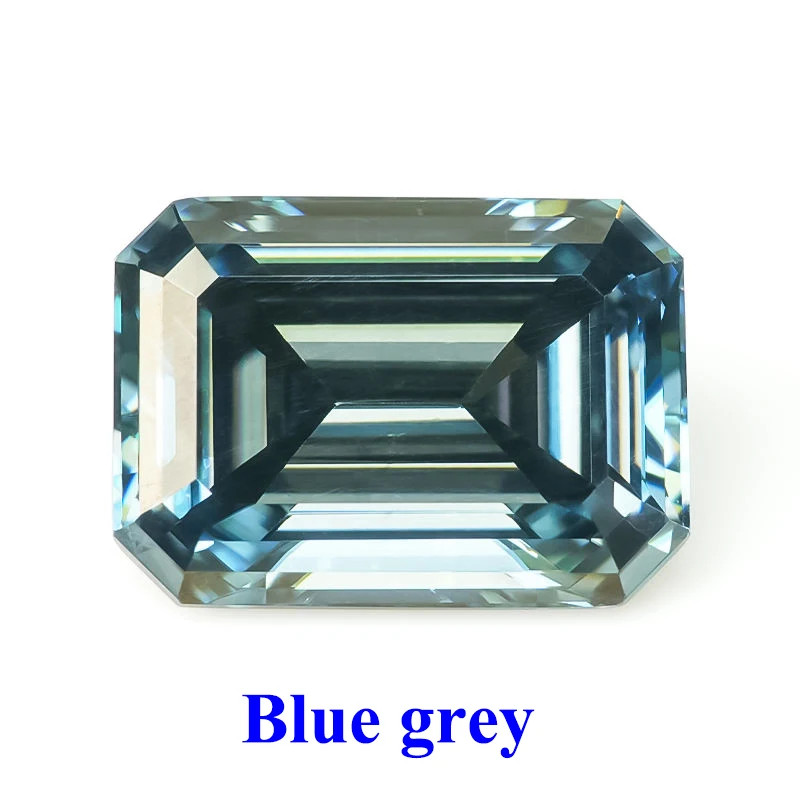 0.5-10CT Multi-color Emerald Cut Moissanite Loose Stone Gemstone for DIY Jewelry