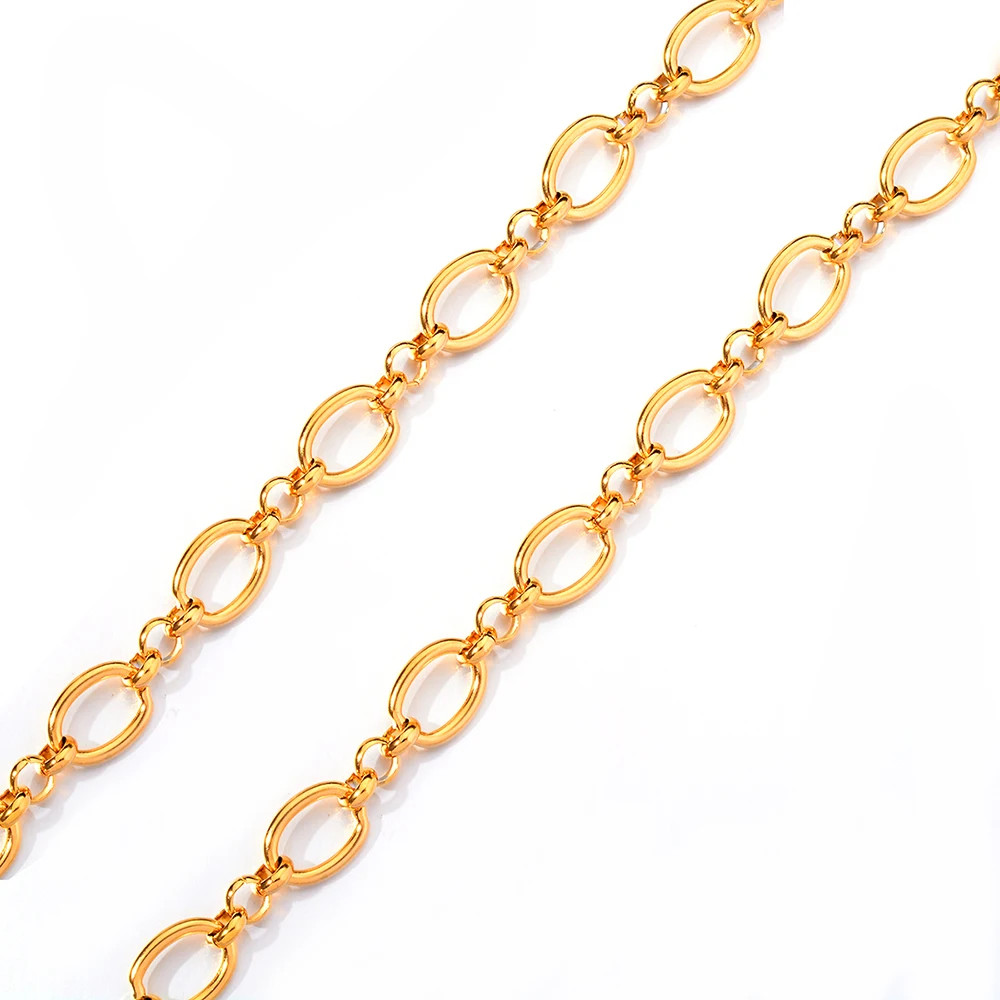 Heavy Oval Necklace Stainless Steel Big Link Punk Chain Chunky Men Jewelry