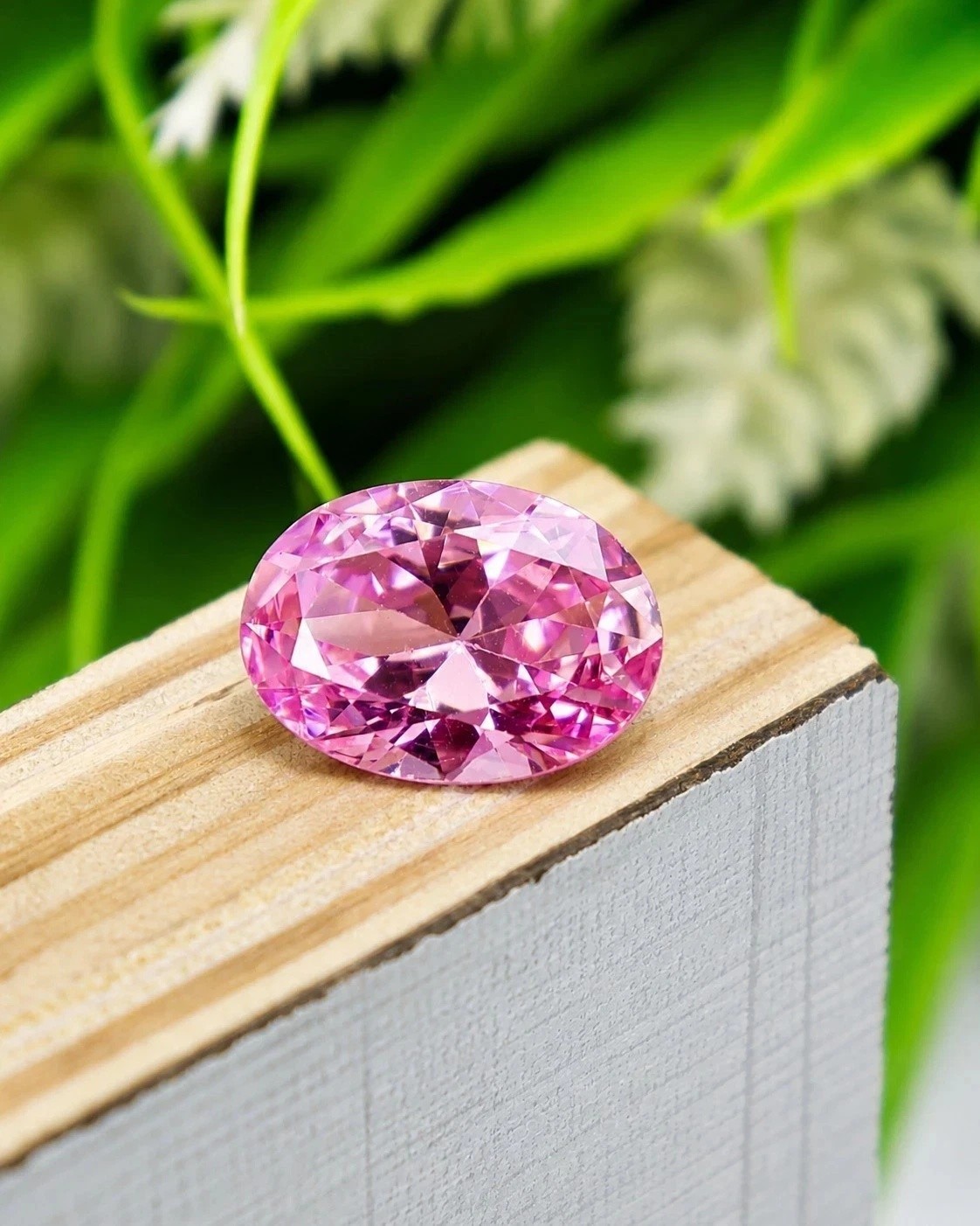 AAA 8.55 Ct Lab-Created Cambodian Pink Sapphire Oval Cut Certified Loose Gemston