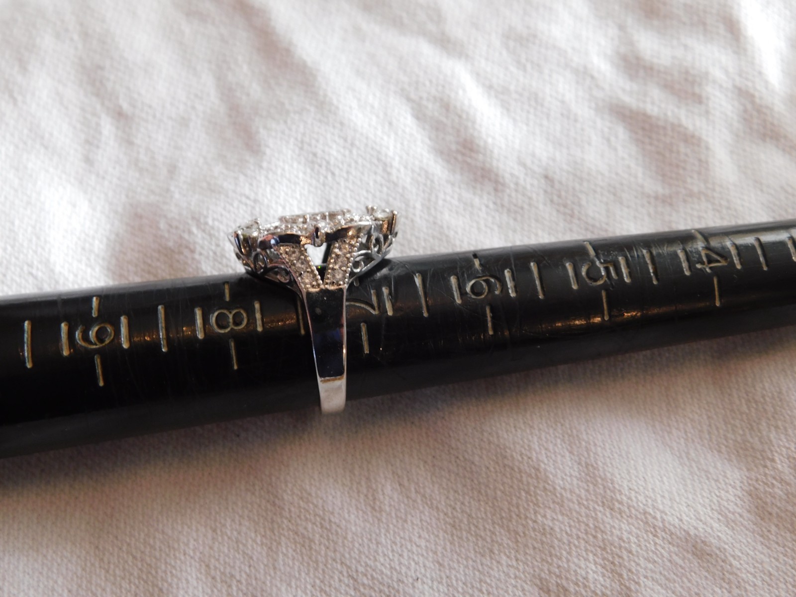Sterling Silver Cubic Zirconia Statement Ring Size 7 Signed Canada 925
